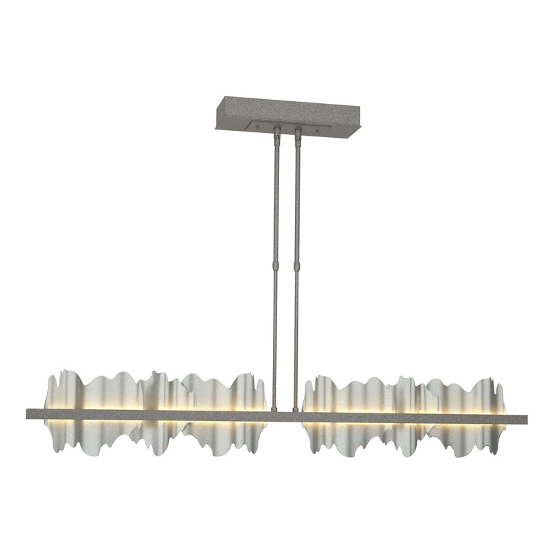 Hildene Large LED Pendant Natural Iron Vintage Platinum
