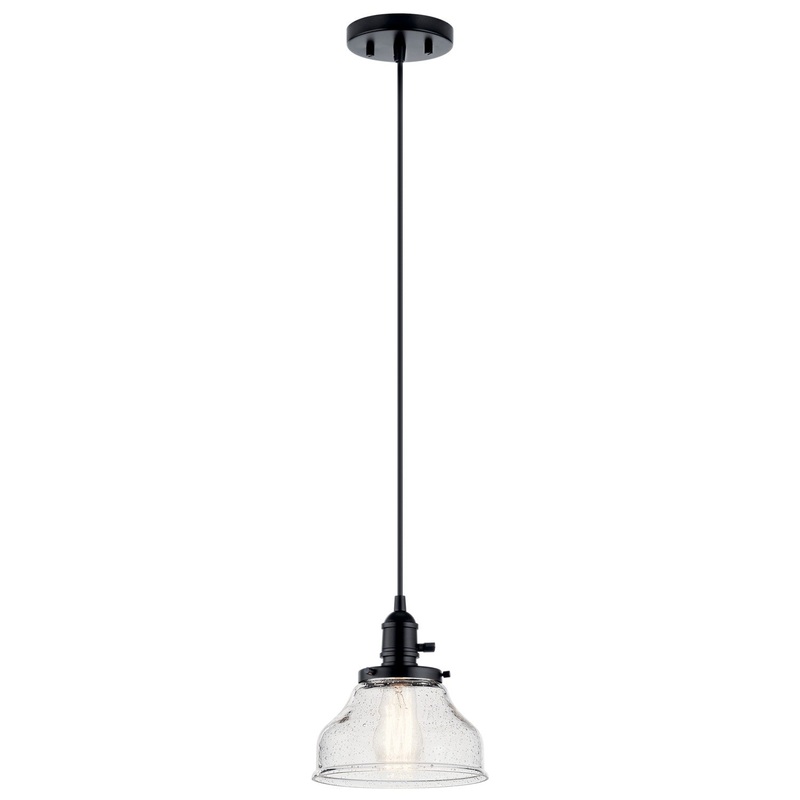 Kichler 43850BK One Light Mini Pendant, Black