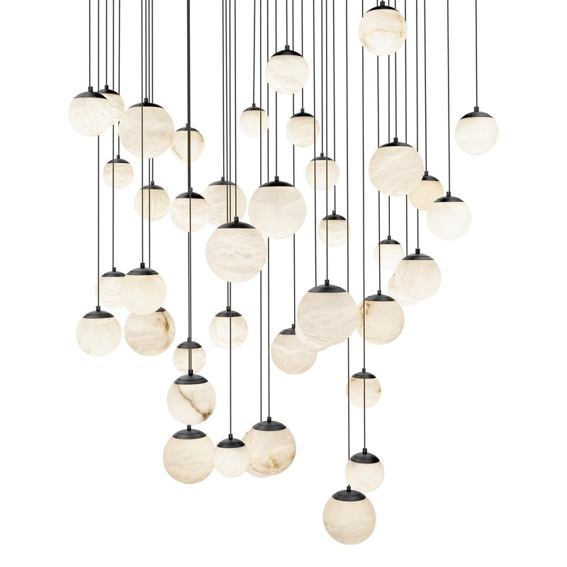LED Pendant from the Pisces Collection in Black Finish by Modern Forms