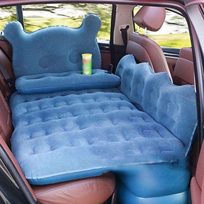 Lettino da viaggio Letto gonfiabile multifunzionale auto materasso gonfiabile doppio protezione deflettore SUV aria materasso for Cars- aria materasso for Viaggiare in auto 5-21 ( Color : Blue )