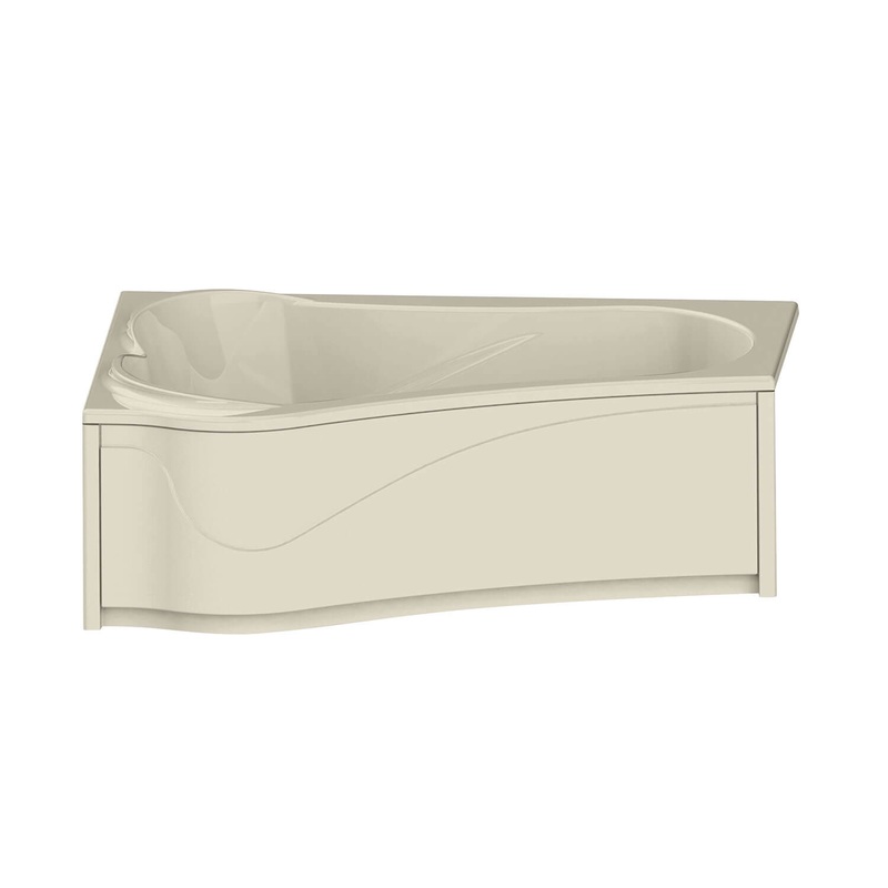 MAAX 105728-L-108-004 Murmur 6043 ASY Acrylic Drop-in Left-Hand Drain Aerosens Bathtub in Bone