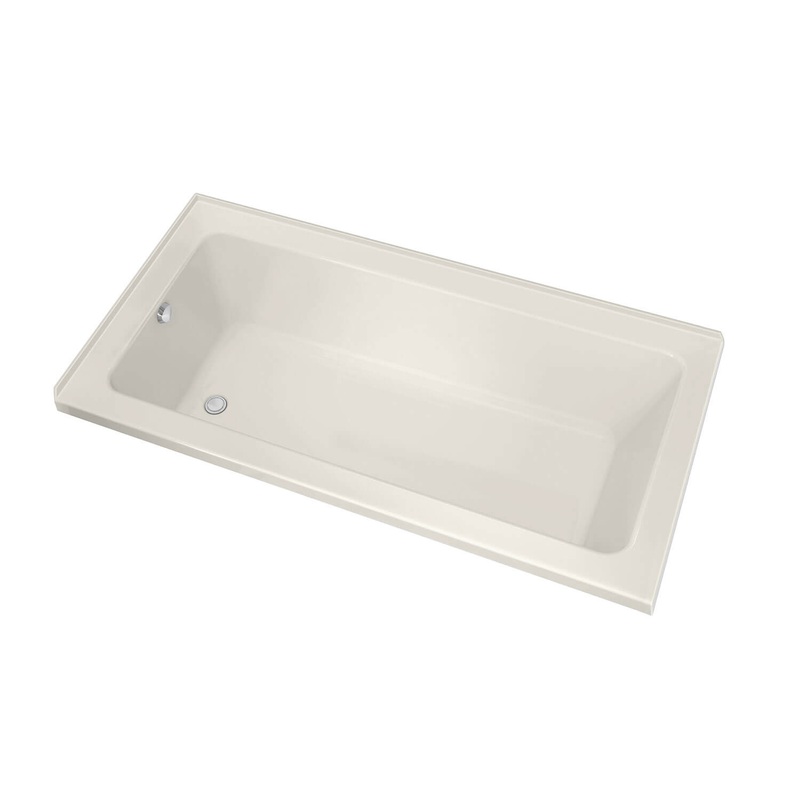 MAAX 106211-L-097-007 Pose 7236 IF Acrylic Corner Left Left-Hand Drain Combined Whirlpool & Aeroeffect Bathtub in Biscuit