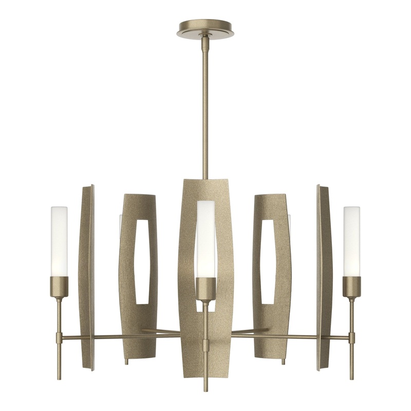 Passage 5-Light Circular Pendant Soft Gold Frosted Glass (FD)