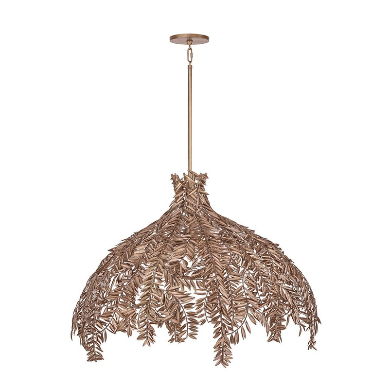 Six Light Pendant from the Jalore Collection in Brown Macchiato Finish by Eurofase