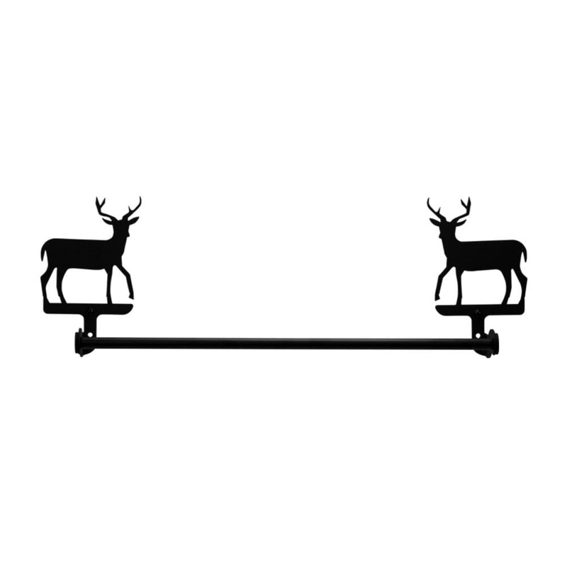 Village Wrought Iron TB-3-S Deer Towel Bar Small