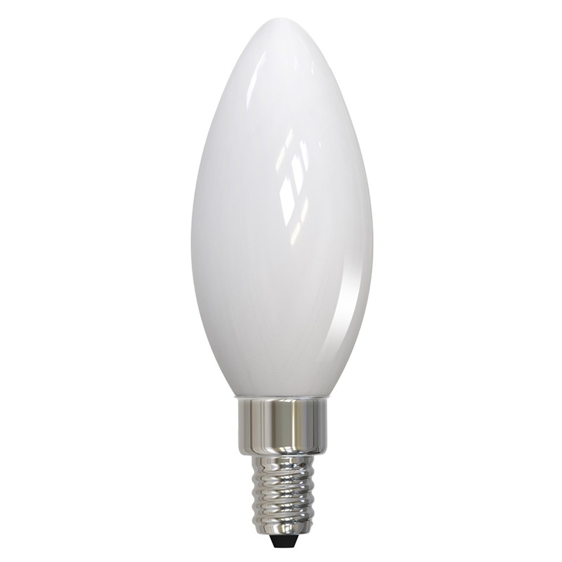 5 Watt B11 Milky, 500  Lumens, E12 base, 120 Volt Light Bulb by Bulbrite