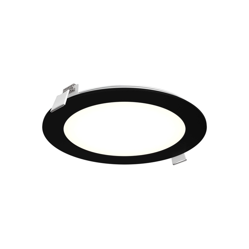 6″ Round CCT LED Recessed Panel Light Black 120V | Triac Dimming