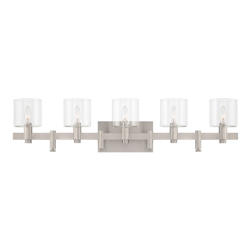 Five Light Wall Mount from the Decato Collection in Nickel Finish by Eurofase