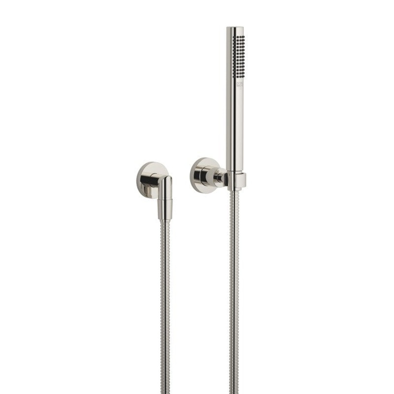 Handshower Set TARA with Individual Flanges Platinum Compact Rain 1.8 Gallons per Minute