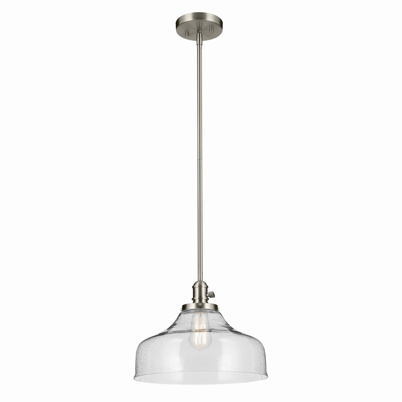 Kichler 43906NI One Light Pendant, Brushed Nickel