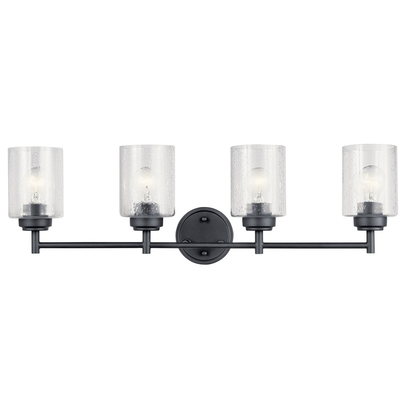 Kichler 45887BK Four Light Bath, Black