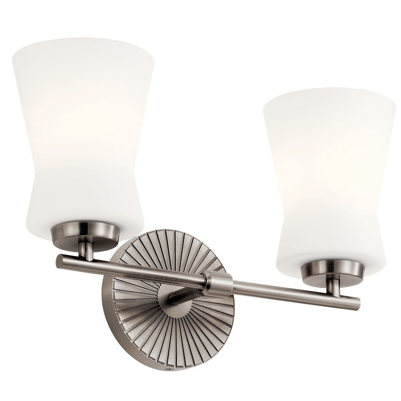 Kichler 55116CLP Two Light Bath, Classic Pewter