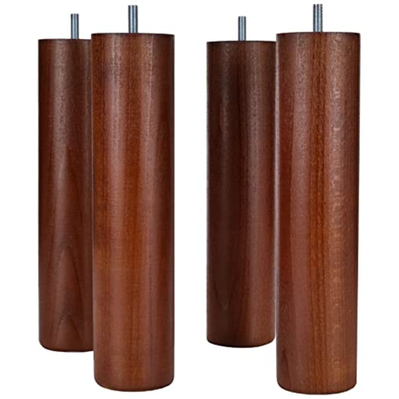 La Fabbrica di Piedi am20170041Gioco di 4Piedi per Letto cilindri Legno ciliegio 25x 6x 6cm
