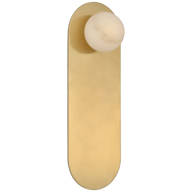 LED Wall Sconce from the Pertica Collection in Mirrored Antique Brass Finish by Visual Comfort Signature