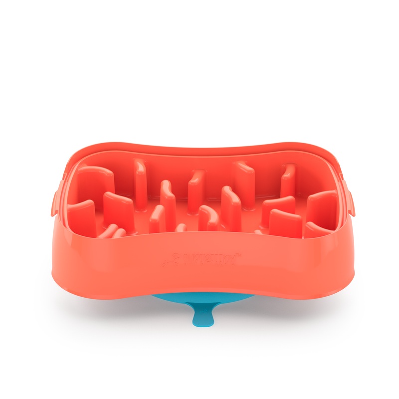 Marley Slowappy Slow Feeder  Bowl – Warm Ocean Red
