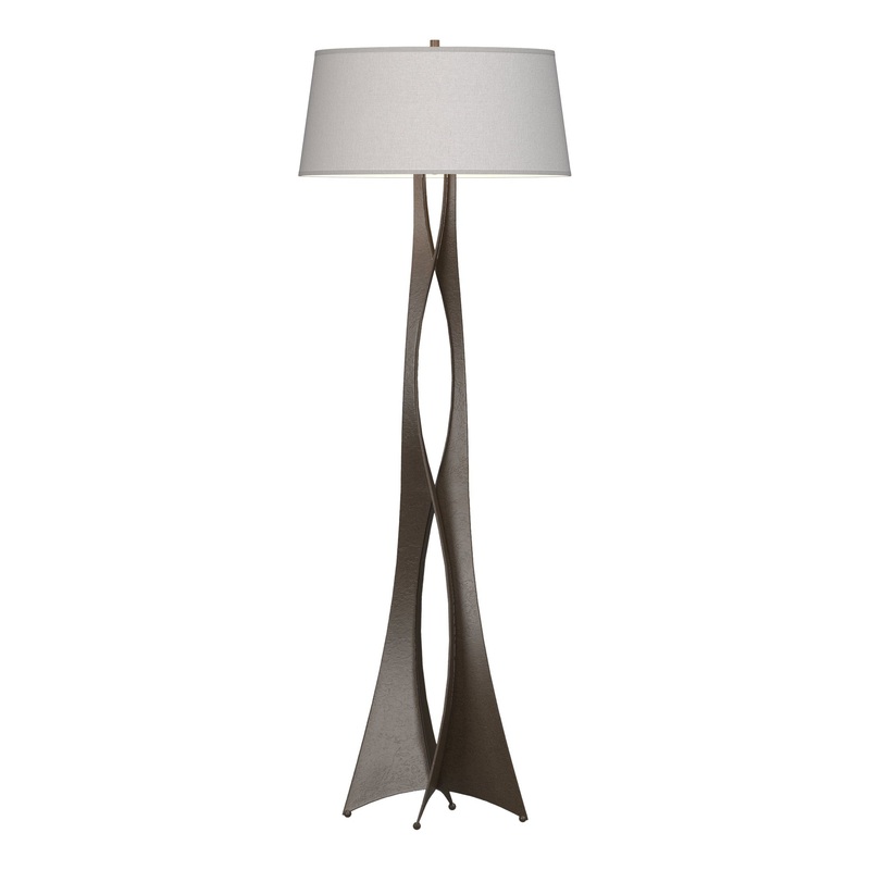 Moreau Floor Lamp Bronze Flax Shade (SE)