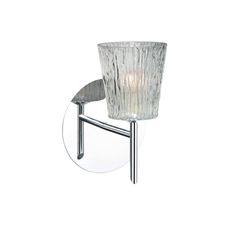 One Light Wall Sconce from the Nico Collection in Chrome Finish by Besa