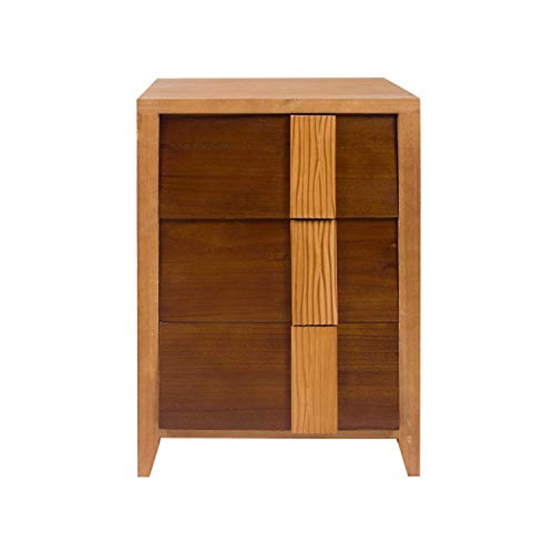 Rebecca Mobili Comodino legno, cassettiera 3 cassetti, design moderno, camera da letto soggiorno – Misure: 75 x 50 x 40 cm (HxLxP) – Art. RE4999