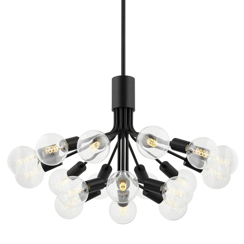 18 Light Chandelier from the Drea Collection in Soft Black Finish by Mitzi