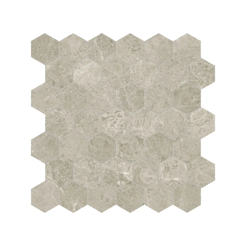 2″ Hex Ritz Gray Honed Marble Mosaic 1 Sheet = .99 Sqft Hexagon