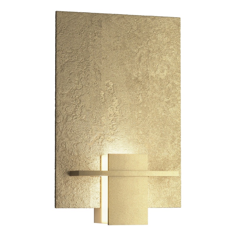 Aperture Sconce Soft Gold White Art Glass (BB)
