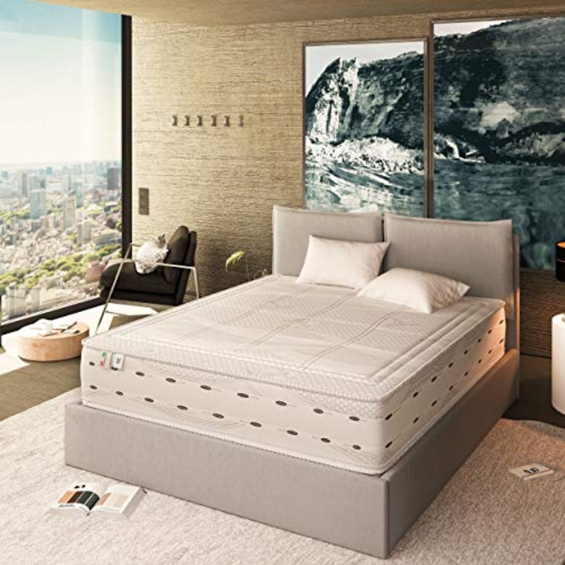 Baldiflex Emporio, Materasso Memory Foam Matrimoniale Sfoderabile Altezza 30 cm, Ortopedico, Antibatterico, Antiacaro, Hero, 100 Notti di Prova Misura 160×190 cm