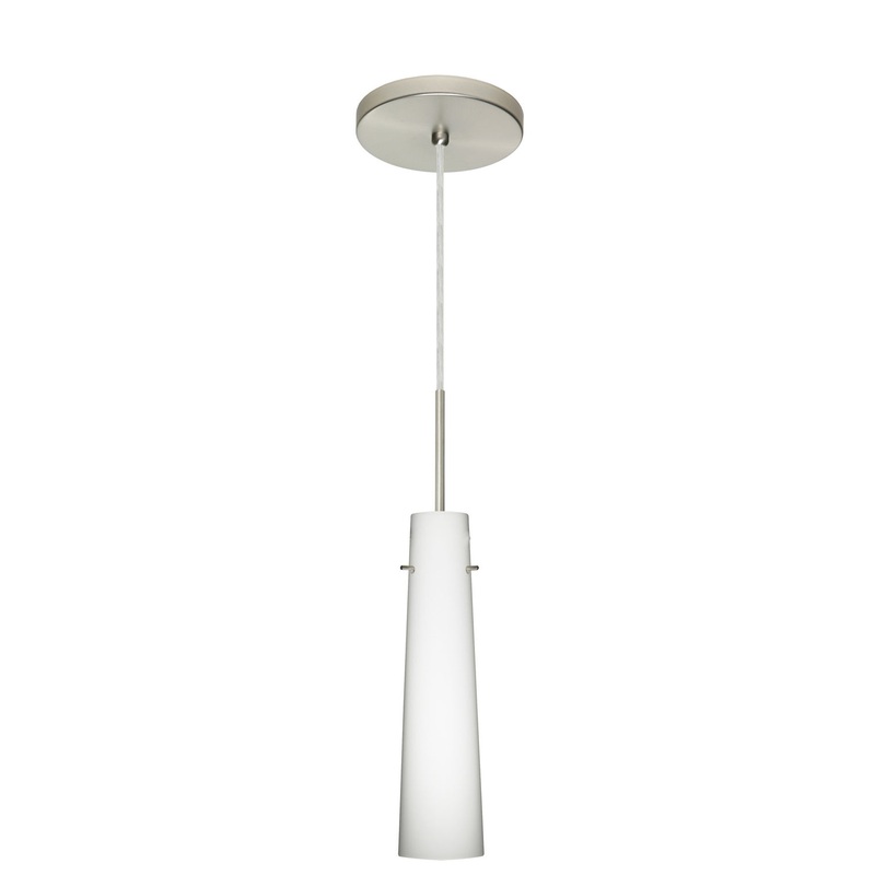 Besa 1BT-567407-HAL-SN Camino One Light Pendant Satin Nickel