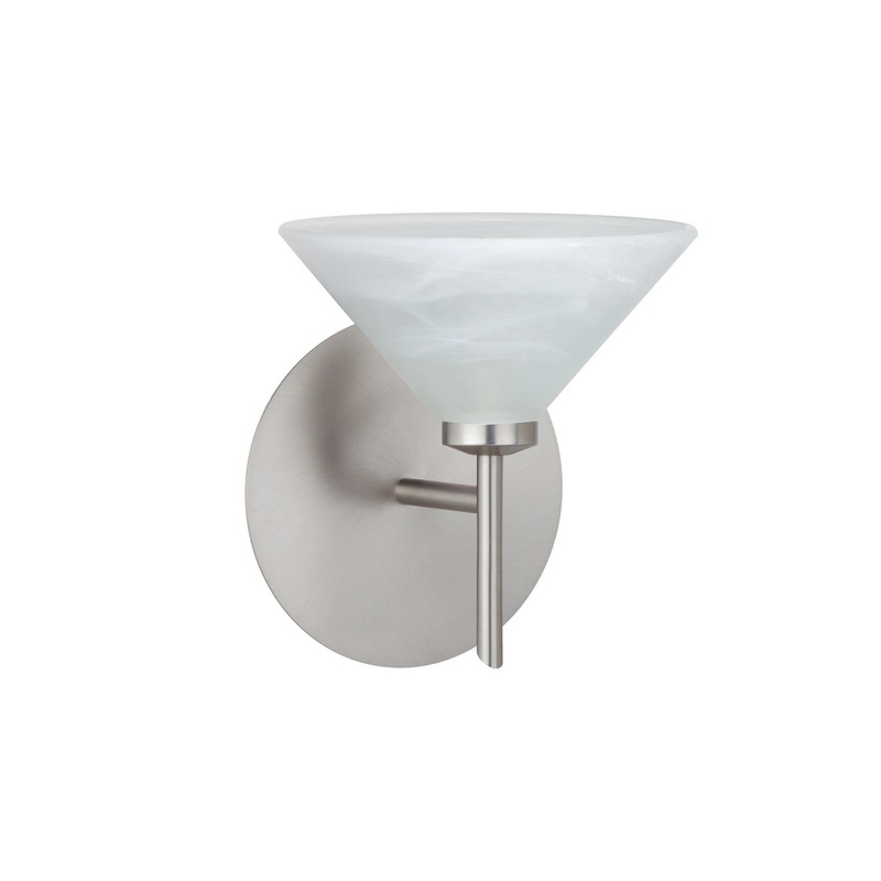 Besa 1SW-117652-SN Kona One Light Wall Sconce Satin Nickel