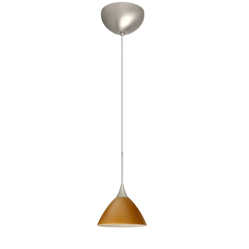 Besa 1XC-1743OK-LED-SN Domi One Light Pendant Satin Nickel