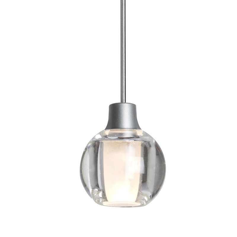 Besa 1XC-BOCA3CL-LED-SN Boca 3 One Light Pendant Satin Nickel