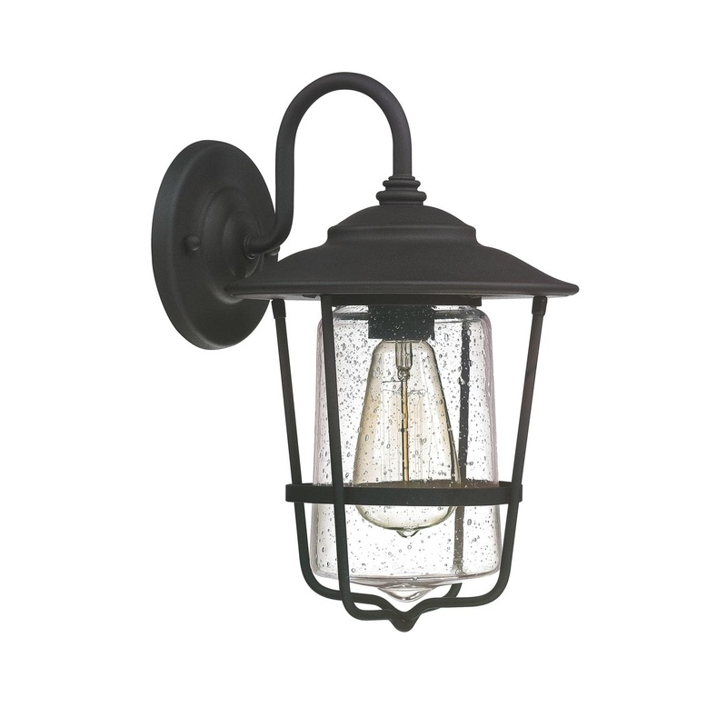 Capital Lighting 9601BK Creekside 1 Light Outdoor Wall Lantern Black