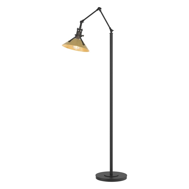 Henry Floor Lamp Black Modern Brass