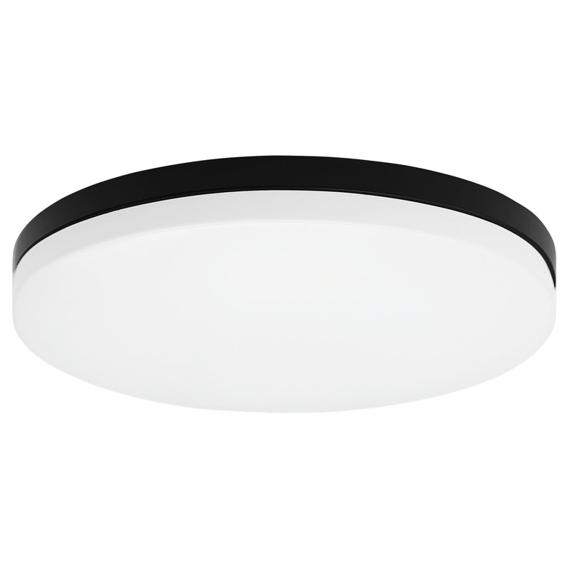 LED Flush Mount from the Xelan Collection in Black Finish by Matteo Lighting