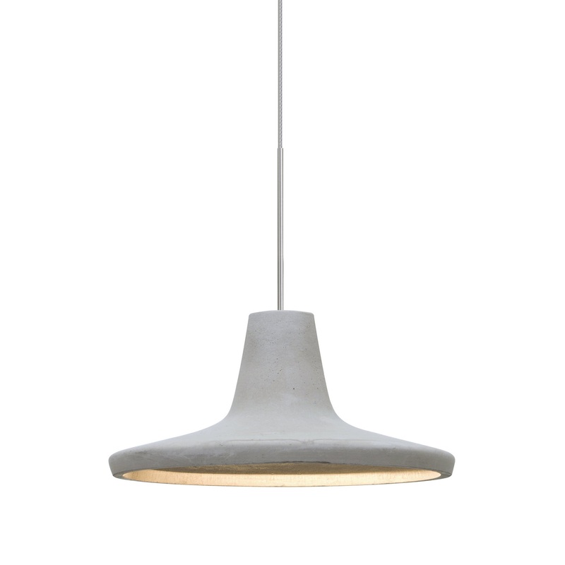 One Light Pendant from the Modus Collection in Satin Nickel Finish by Besa