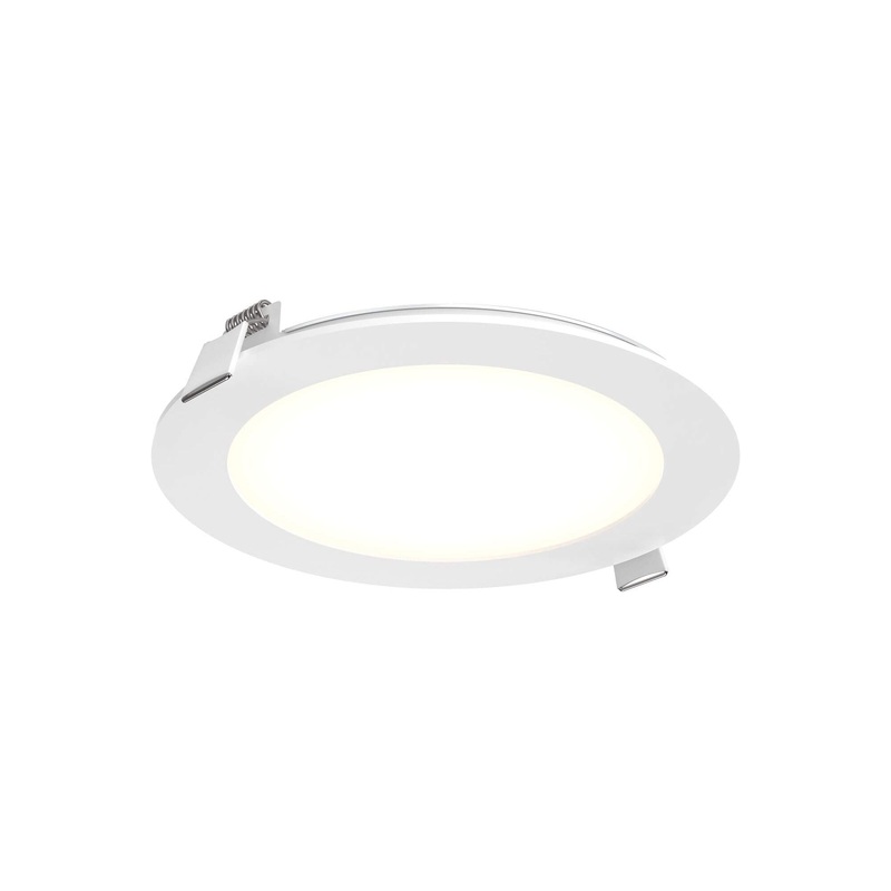 6″ Round CCT LED Recessed Panel Light White 120V | Triac Dimming