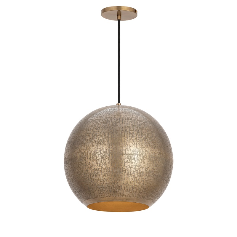 Aurelia 14″ 1-Light Pendant Weathered Brass