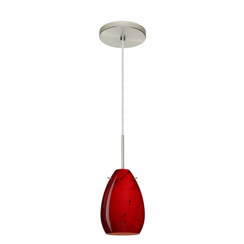 Besa 1BT-1713MA-HAL-SN Pera One Light Pendant Satin Nickel (Discontinued)