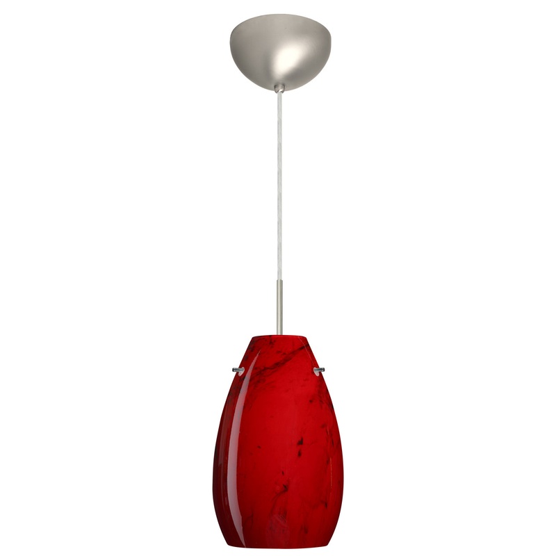 Besa 1JC-4126MA-LED-SN Pera One Light Pendant Satin Nickel