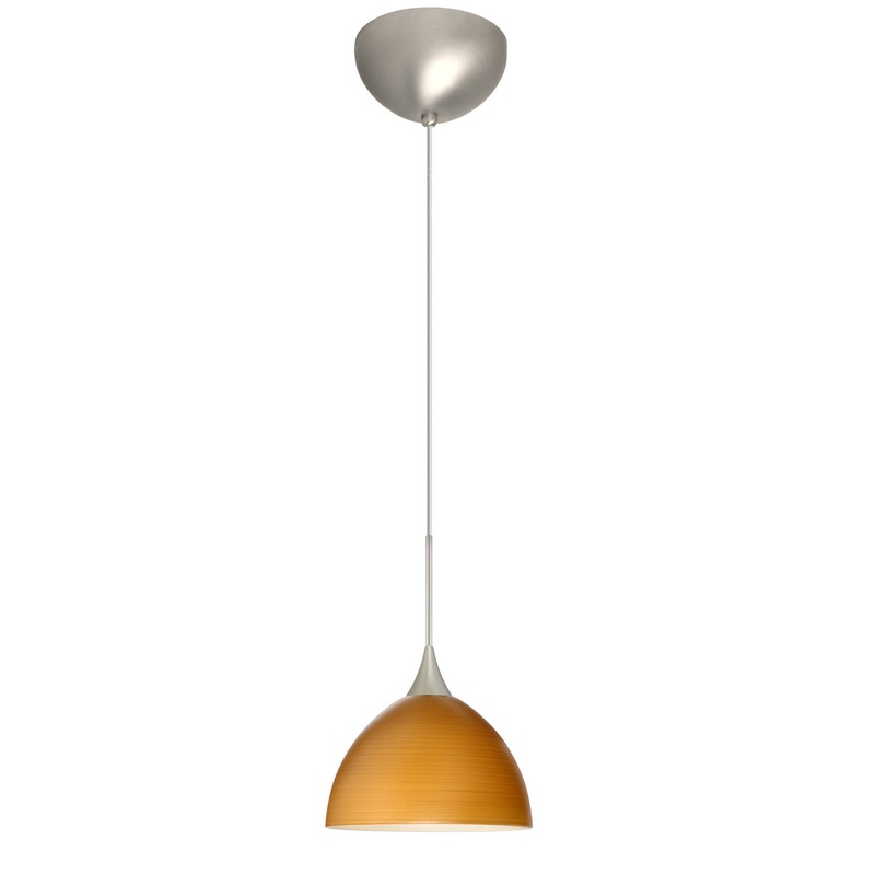 Besa 1XC-4679OK-LED-SN Brella One Light Pendant Satin Nickel