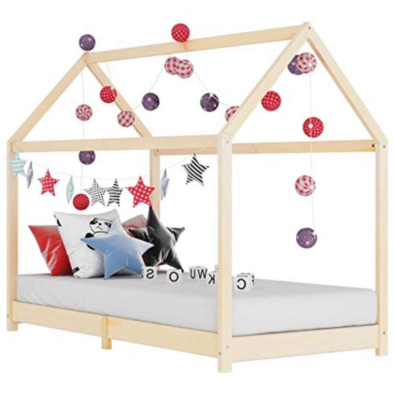 FAMIROSA Giroletto per Bambini in Legno Massello di Pino 80×160 cm-3347