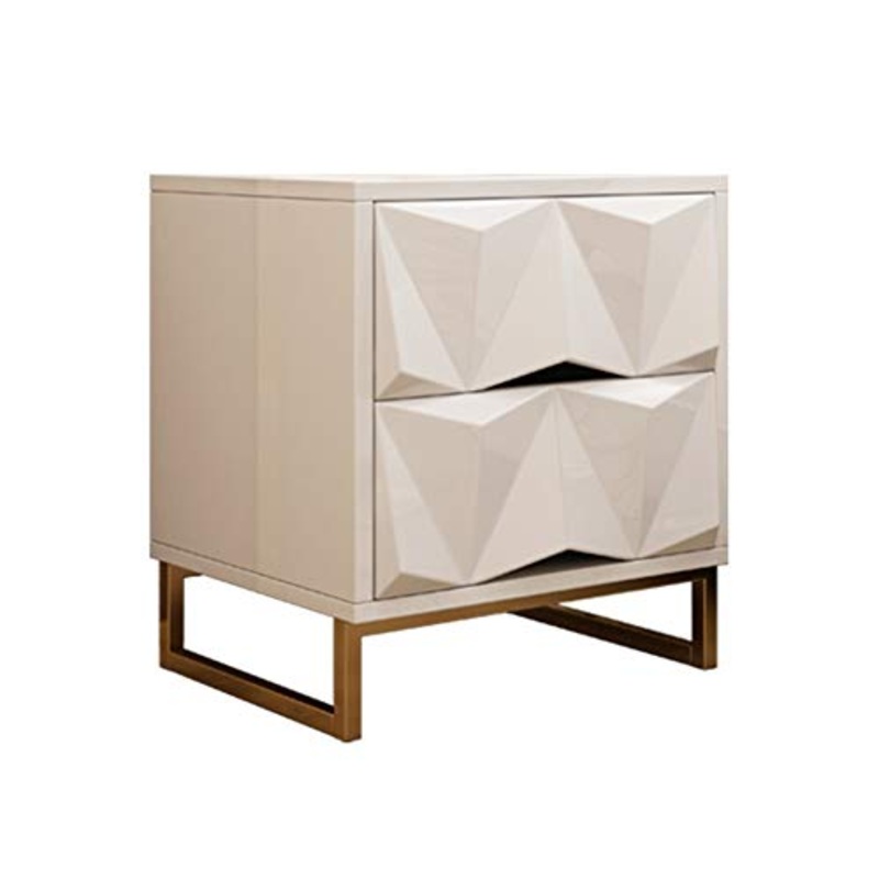 H-Comodini Camera Tavolino Laterale Comodino da Letto Governo di immagazzinaggio Nordic Piccolo Semplice Governo di immagazzinaggio di Vernice in Un gabinetto (Color : White)