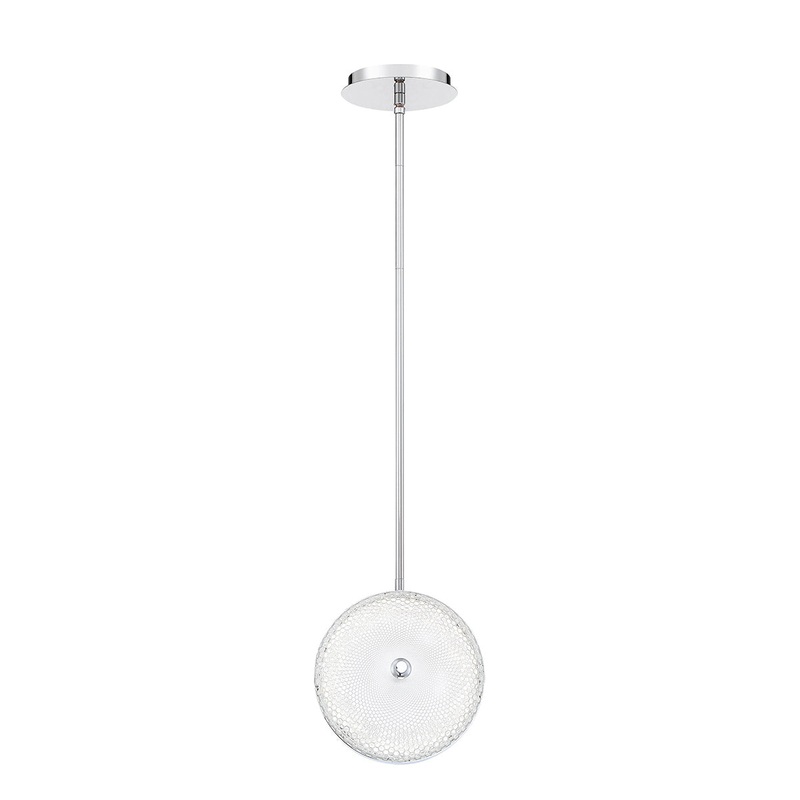 LED Pendant from the Caledonia Collection in Chrome Finish by Eurofase