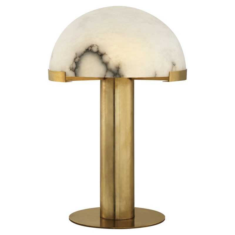 LED Table Lamp from the Melange Collection in Antique-Burnished Brass Finish by Visual Comfort Signature