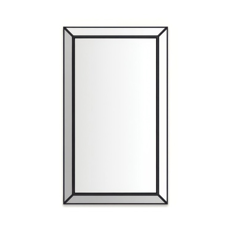 Medicine Cabinet Murray Hill 24 x 40 x 4 Inch Framed 1 Doors Mirrored Slow Closing Matte Black
