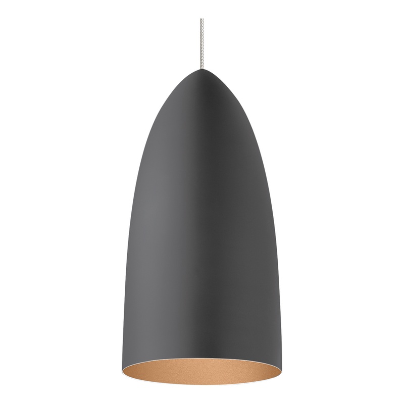 Mini Signal Pendant MonoRail Satin Nickel and Rubberized Gray/Copper None