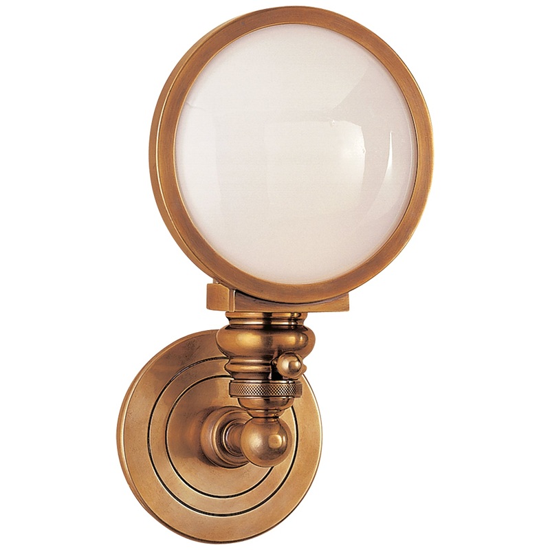 One Light Wall Sconce from the Boston Collection in Hand-Rubbed Antique Brass Finish by Visual Comfort Signature