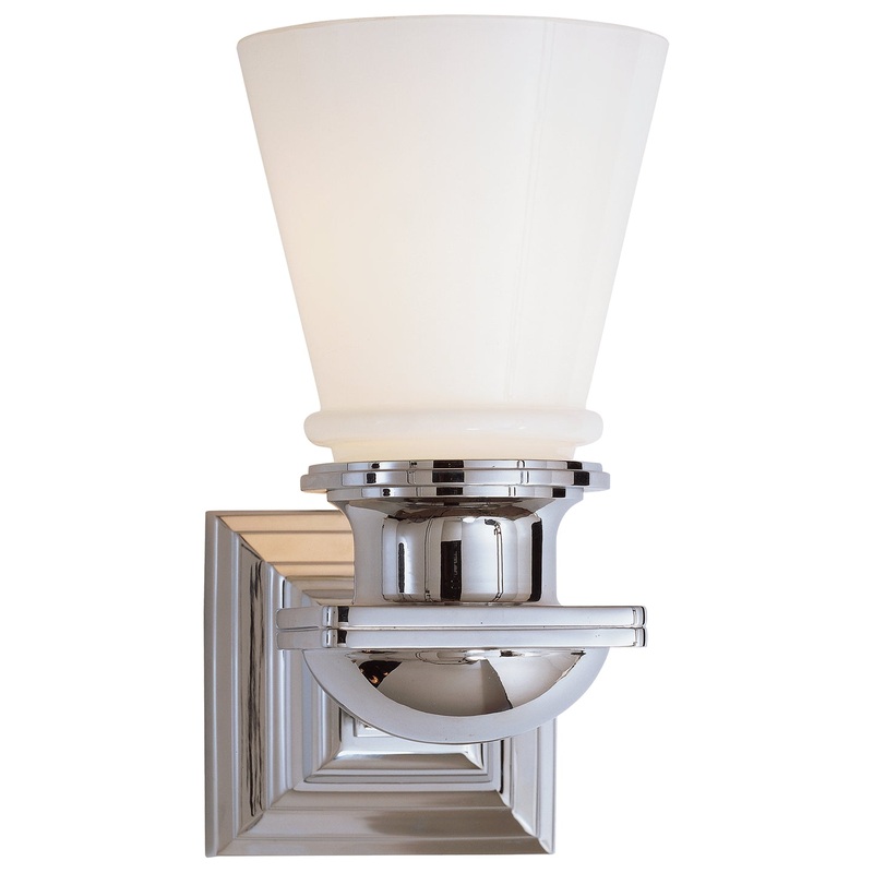 One Light Wall Sconce from the NY Subway Collection in Chrome Finish by Visual Comfort Signature