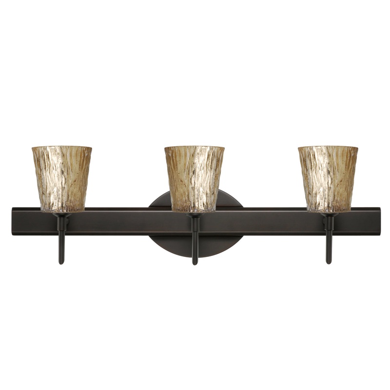 Three Light Wall Sconce from the Nico Collection in Bronze Finish by Besa