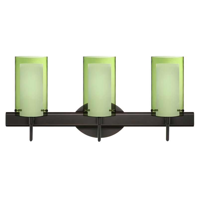 Three Light Wall Sconce from the Pahu Collection in Bronze Finish by Besa