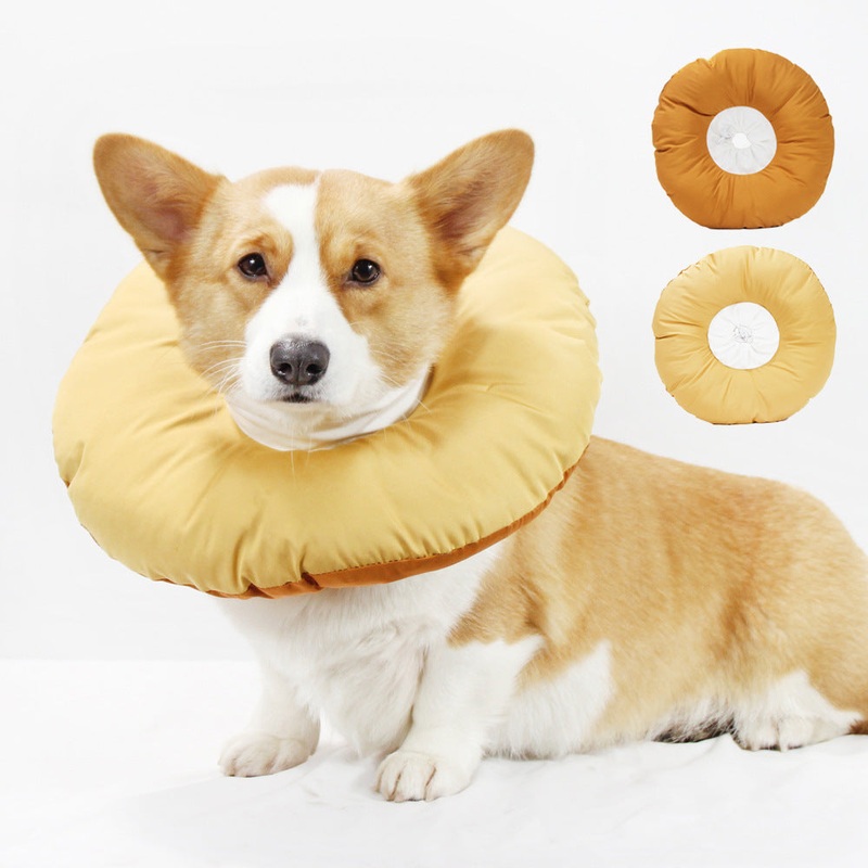 Yellow Adjustable Soft Elizabethan Collar for Pets – Comfortable Recovery Aid – M